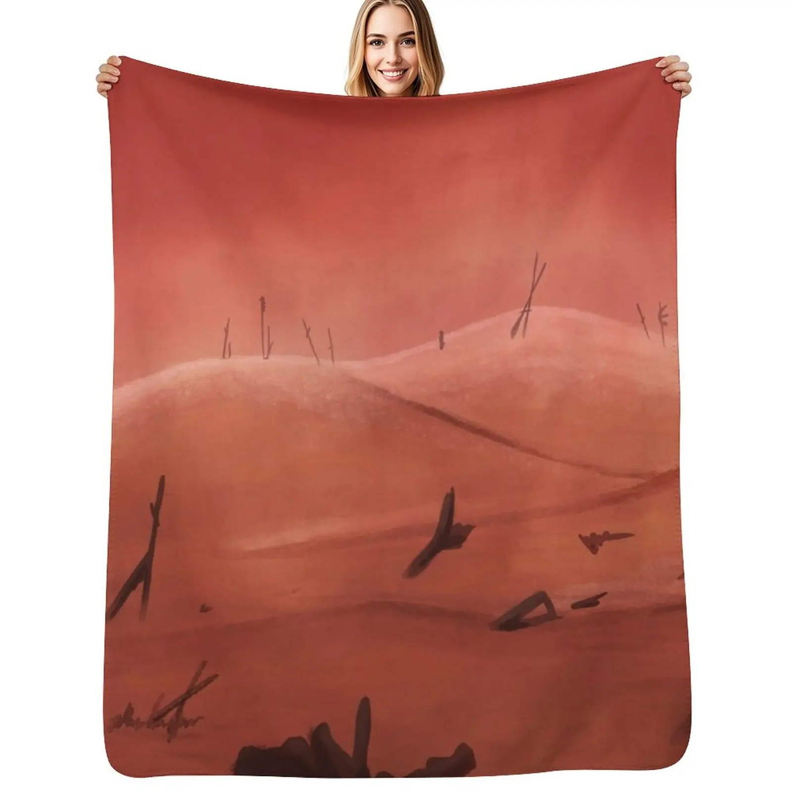 

Wailing Dunes - Radahn Boss Arena Throw Blanket Blankets For Sofas Beach Polar valentine gift ideas Blankets