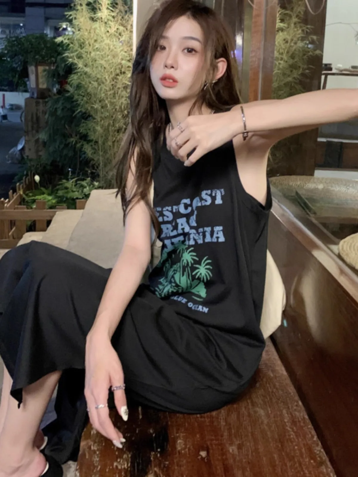 T-shirt Long en coton ample pour l'été, imprimé Dr paresseux, Svel, Dr au-dessus du genou, Dr Commute, coréen, taille ample