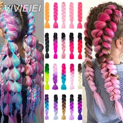 Extensiones de trenzas Jumbo para mujer, pelo sintético Afro degradado, Color kanekalon, 24 pulgadas, venta al por mayor