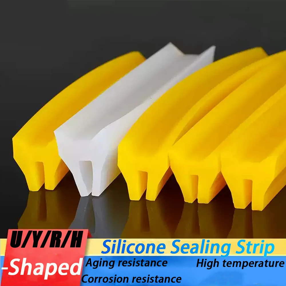 Bande d'étanchéité en Silicone en forme de U/Y/R/H, 1 mètre, bande d'étanchéité de protection des bords, pour voiture, anti-poussière, sécurité, collecteur de poussière