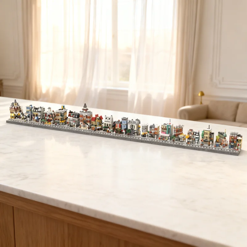 

Набор из 6390 деталей MOC: Модульная мини-модель городского пейзажа, конструктор, игрушка-подарок, креативный коллекционный предмет для демонстрации, премиум-класса