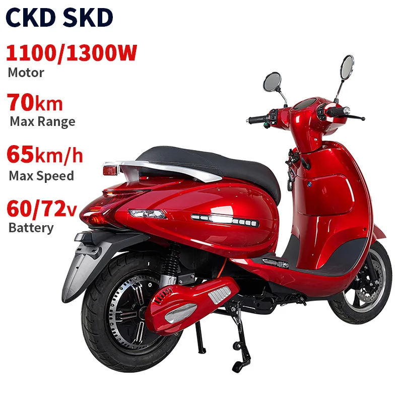 

Equipment Smart Library 12 Inch Factory Scooter Electric Moped 1100W/1300W 65km/h Speed China Manufacturer Electric Moto