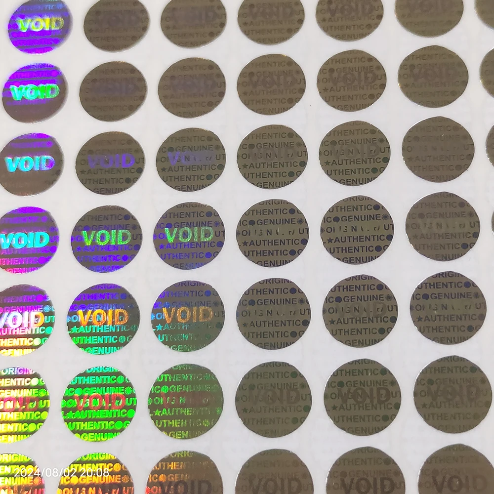 Payment Link For Custom Order 50000pcs of 6mm Silver Hologram Stickers honeycomb Left If Removed Tamper Evident Security Seal