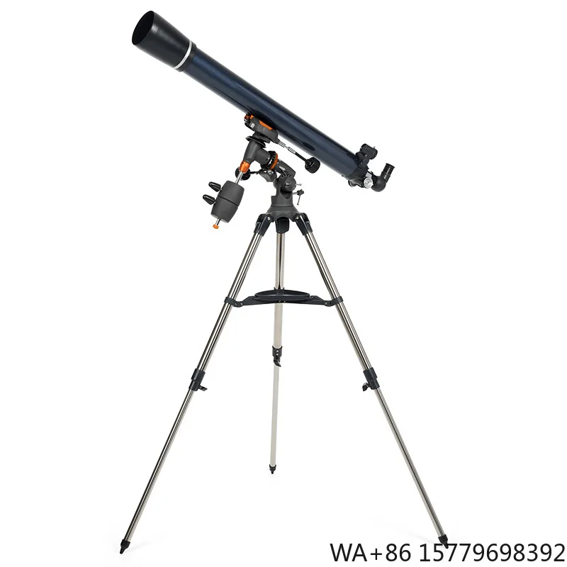 AstroMaster 90EQ Refractor Telescope Refractor Telescope for Beginners Fully Coated Glass Optics Adjustable Tripod