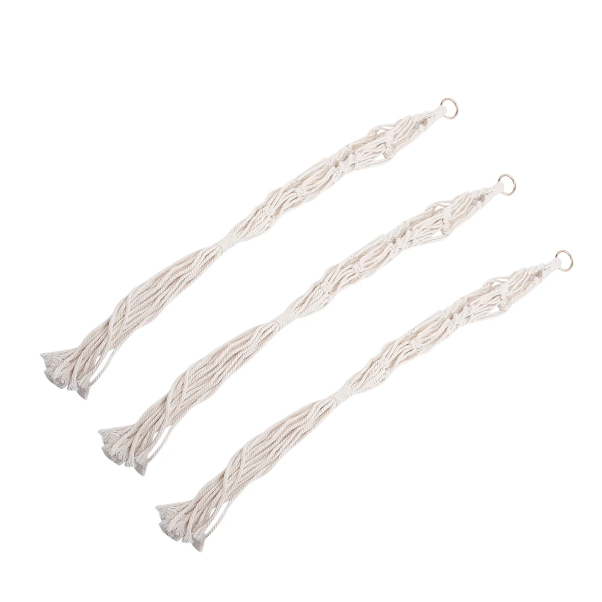 

3Pcs Cotton Basket Flowerpot Net Bag Durable Decorative Hanging Hanging String Bag Planters Home Storage