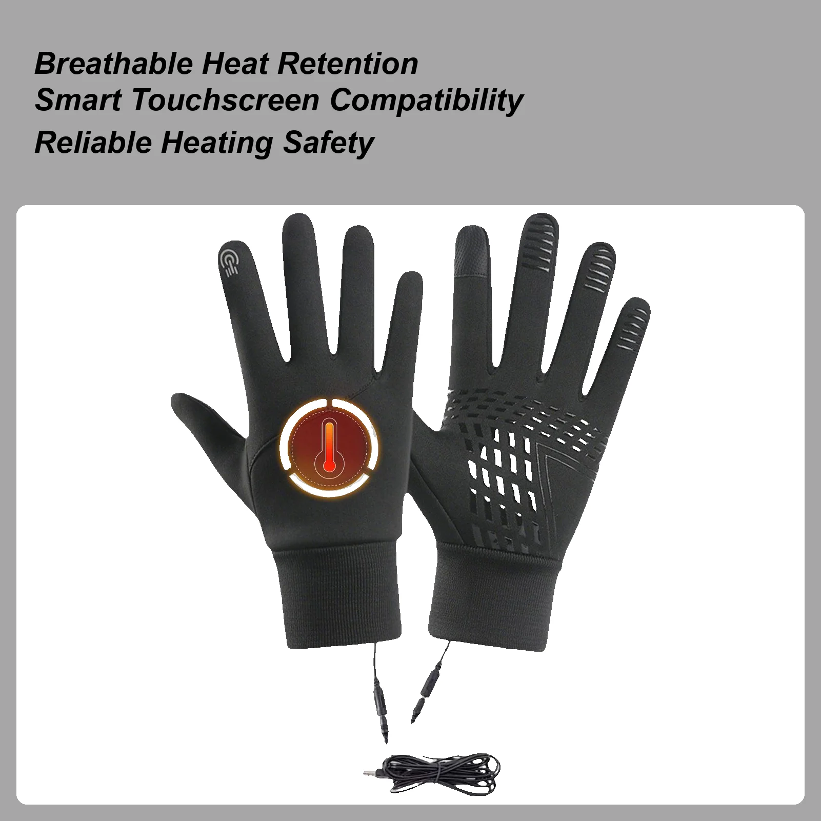 

2025 USB Heated Gloves Touchscreen Thermal Winter Hand Warmers Waterproof Mitts Hand Warmer For Adults Men Women Elderly Texting