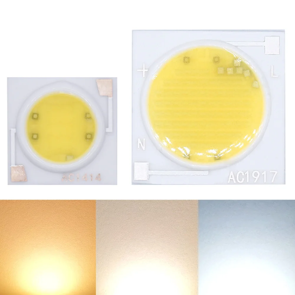 

5PCS LED COB Bead 50W 30W 20W 15W 12W 9W 7W 5W 3W AC220V Chip No Need Driver Smart IC LED Chip Beads DIY For LED Spotlight Floo