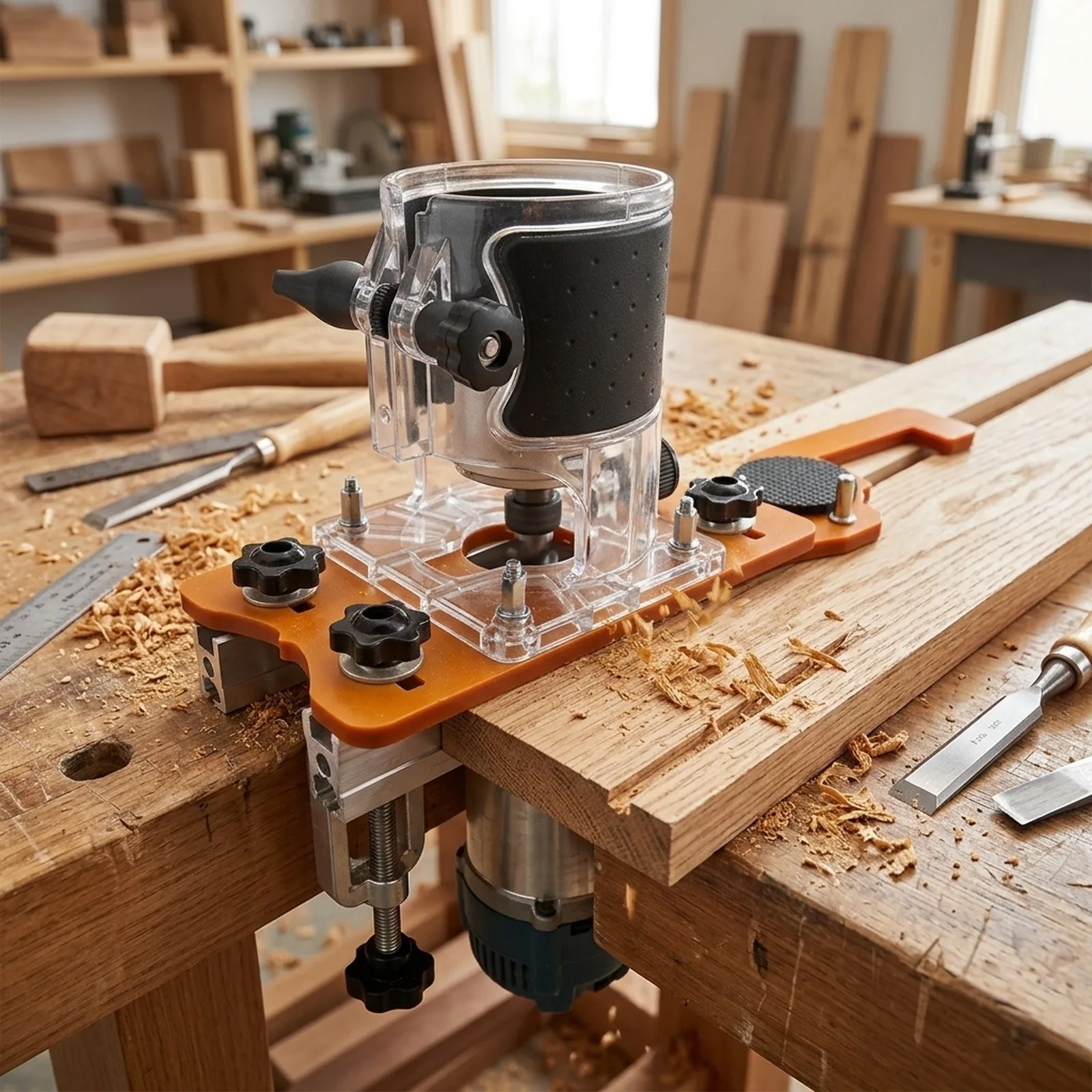 For On-Site Jobs 65mm Wood Router Base Carpenter Precision Fit For 65mm Diameter Thick Board Adaptation Up To 5cm