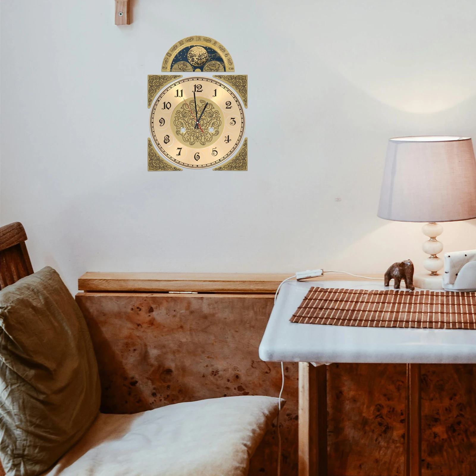 

DIY Clock Movement Wall Dials Replacement Face Plate Parts Metal Mechanism Quartz Arabic Numerals Dial Disc Home Decor Wall