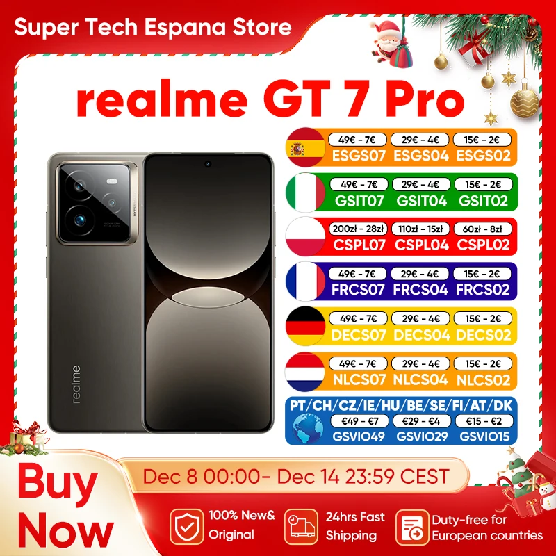 Realme GT 7 Pro 5G Smartphone Snapdragon 8 Elite AI Ultraklare Snap Kamera RealWorld Eco2 affichage 6500 mAh Akku 120 W Charge Realme GT 7 Pro 5G Smartphone Snapdragon 8 Elite AI Ultraklare Snap Kamera RealWorld Eco2 affichage 6500 mAh Akku 120 W Charge
