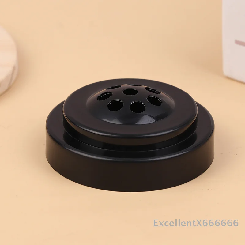 พลาสติกสีดํา MINI เสาธงฐาน 8 หลุมแบบพกพาโต๊ะขาตั้งธง Hand WAVE Office Home Decor