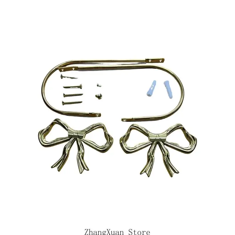 Hochwertige, bronzefarben lackierte Vorhangbefestigungen, 2-teiliges Set, inklusive Schrauben für eine einfache 3 x – Detail 7