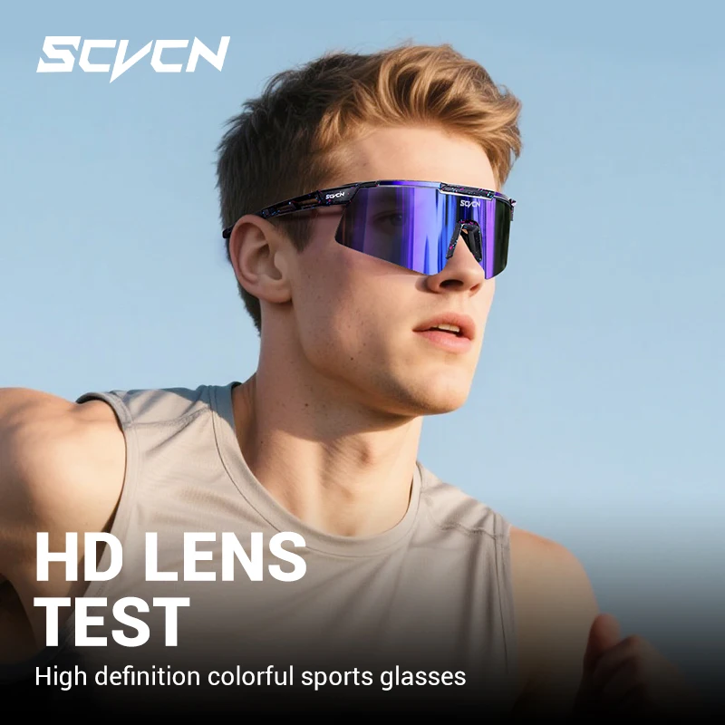 SCVCN New Outdoor Cycling Goggles Men Hiking Sunglasses Women Sports Eyewear Mountain Cycling Goggles UV400 Protection Glasses