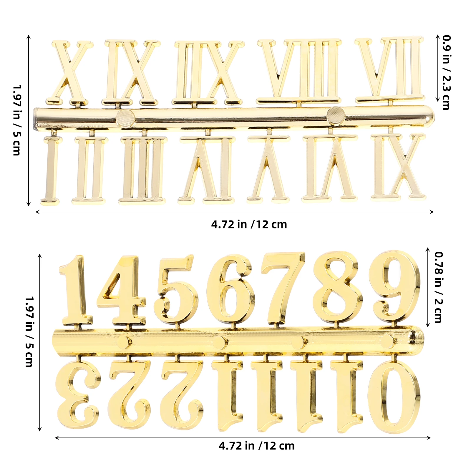

2 Sets Wall Number Plates Roman Arabic Diy Plastic Parts For Repair Decoration Kits Durable Replacement Numbers Diy Accessories