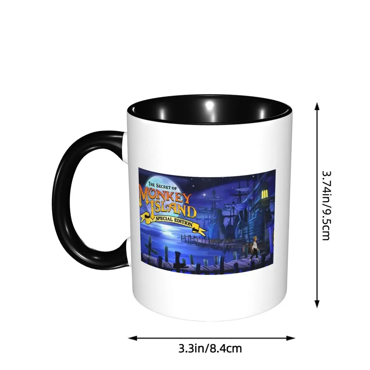 Monkey Island Mug Funny Ceramic Coffee Cups Tea Mugs Milk Cup Drinkware Gifts for Friends