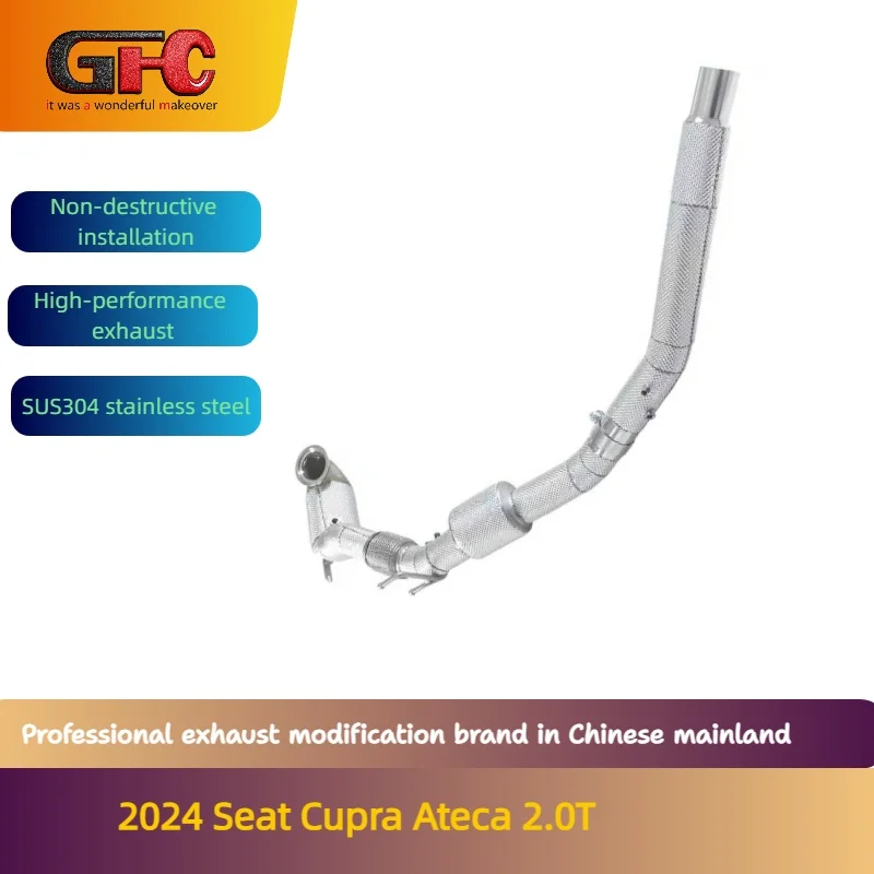 

GFC brand for the 2024 Seat Cupra Ateca 2.0T high-performance catted downpipe