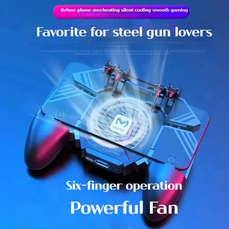 MEMO Ak77 Gamepad Controller di gioco wireless Trigger Phone Cooler Fan Controller di gioco con ventola Joystick di attivazione mobile