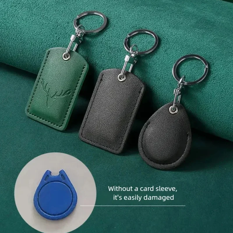 1Pcs/Lot 13.56MHz Rewritable Card UID Changeable 4 Bytes NFC RFID Leather Key Tag for S50 1K Block 0 Writable 14443A Keychain