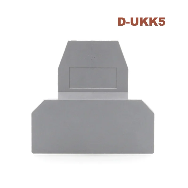 50Pcs D-UKK5 Double Terminal Block End Plate Din Rail Screw Bornier UKK5 Accessories Sealing Baffle Separator Closure Plate