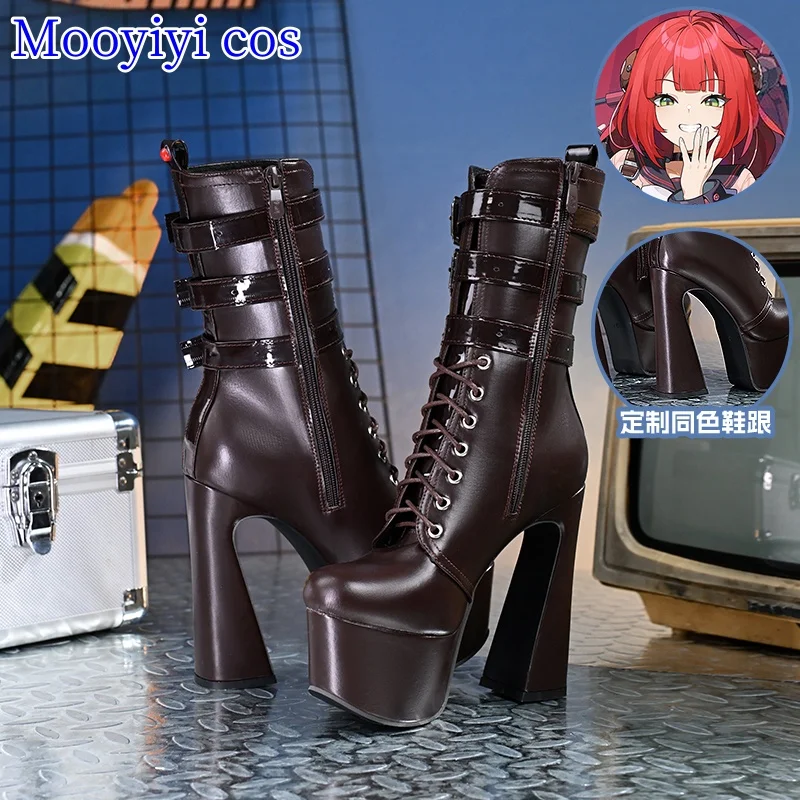 

Новая обувь для косплея Ukinami Yuzuha, Хэллоуин, Рождество, ролевая вечеринка, игра ZZZ 36-39, изысканная женская обувь Zenless Zone Zero