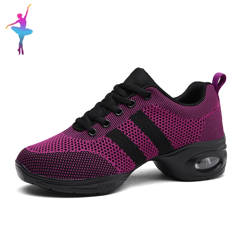 Dancing Shoes for Women Sports Feature Modern Dance Jazz Soft Outsole Breath Shoes Female Waltz Sneakers Wholesale