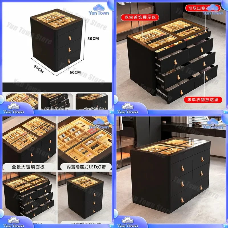 for Nakajima Cabinet Clothing Store solid wood multi layer storage cabinet cloakroom jewelry cabinet floor to ceiling bedroom