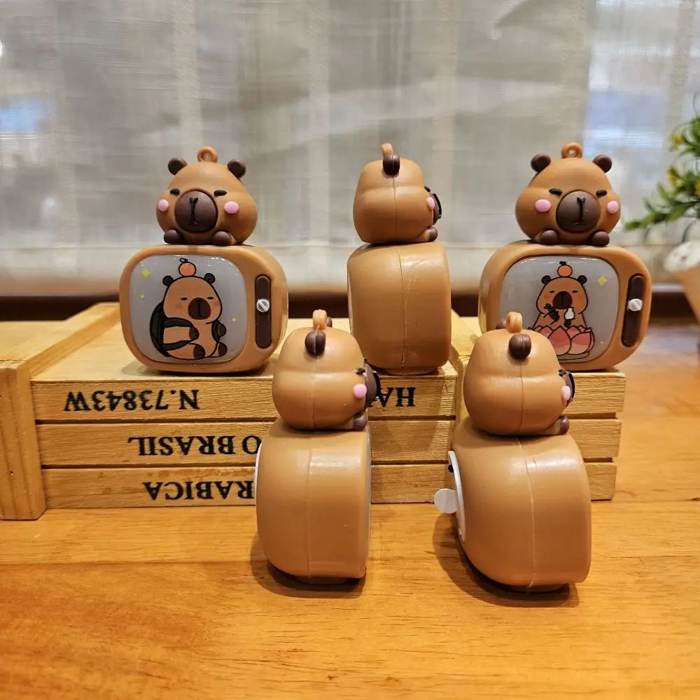 

Funny TV Style Capybara Luminous Ornaments Lotus Backpack Capybara Light Decor Plastic PVC Cute Animal Ornaments Bag