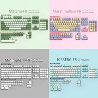 FR Keycaps PBT XDA Keycap For Cherry MX Switch Gaming Mechanical Keyboard GMK67 Dye Sub French Key Caps ISO Azerty Layout