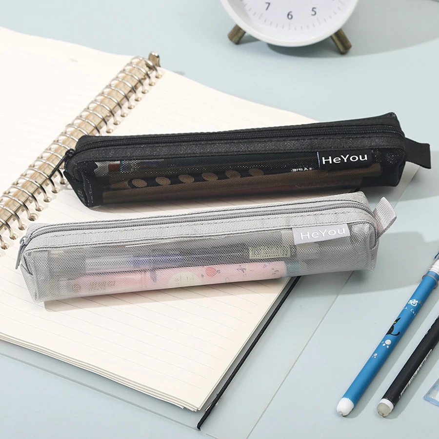 Mesh cosmetic storage bag, portable travel toiletry bag, eyebrow pencil storage bag, all-purpose makeup brush cleaning bag.