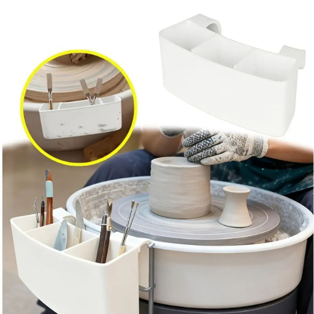 3 Slots Adjustable Slot Pottery Wheel Tool Rack Sturdy Durable Pottery Tool Storage Rack 3 Slots Stable
