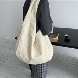 Bolso cruzado de lona para mujer, mochila individual cruzada oblicua, bolso de hombro de gran capacidad, bolso Hobos Retro con bola de masa, bolso de hombro