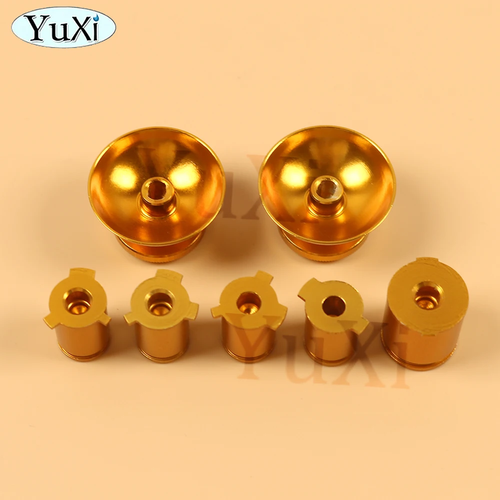 1Set For Xbox 360 Aluminium Metal ABXY Bullet Button 3D Analog Joystick Thumbstick Grip Caps Gamepad Controller Repair Parts view 2