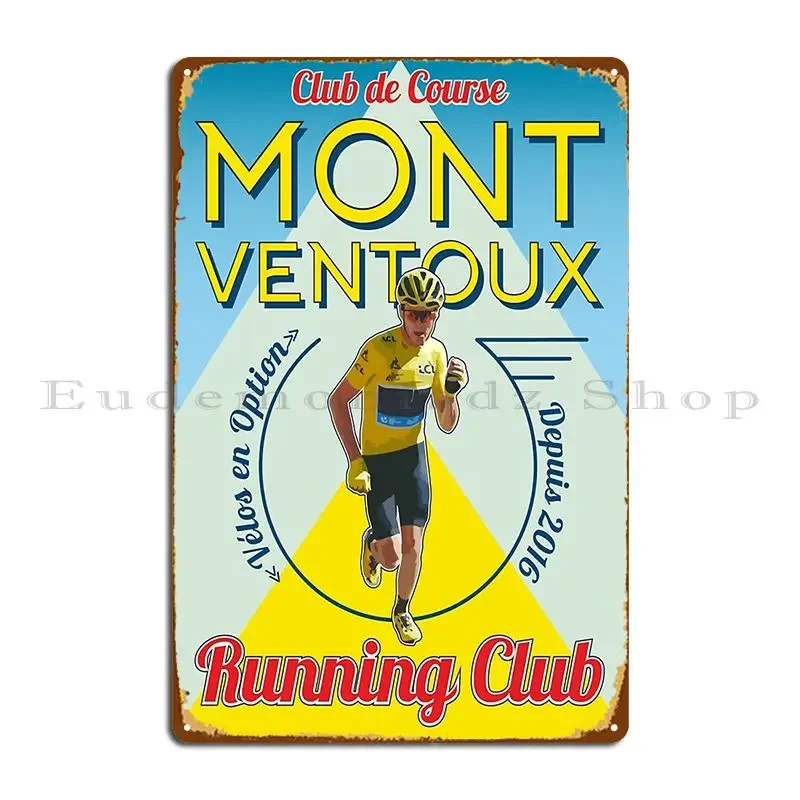 Chris Froome Mont Ventoux Running Club Sticker Metal Plaque Home Personalized Wall Cave Create Cinema Tin Sign Poster
