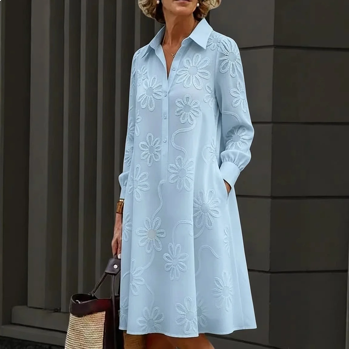 Elegant Lace Top Spring Summer Blouses for Women Loose Fit Floral Embroidered Shirts Tunic Tops