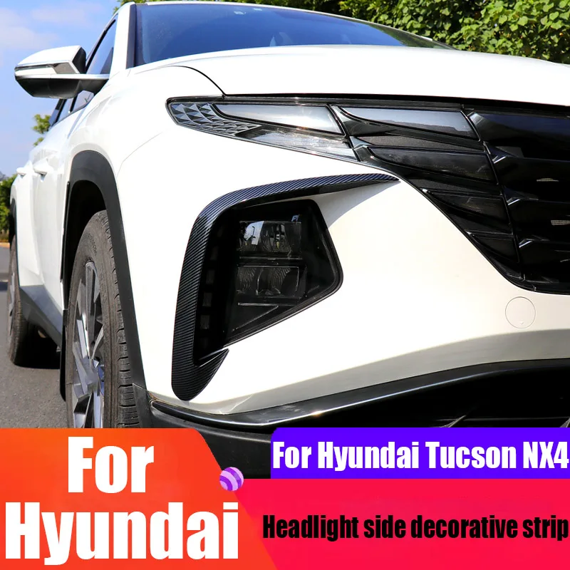 

Headlight side decorative strip car exterior decoration modification accessories For Hyundai Tucson NX4 2021 2022 2023 2024