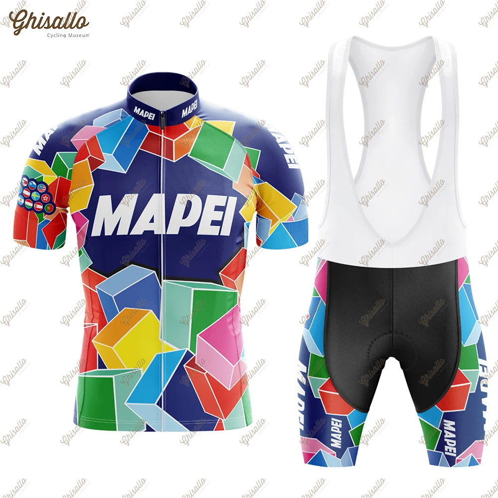 Triathlon Team Cycling Jersey Set for Men, Road Bike Equipment, Bicycle Shirt, Quick Dry Clothing, Shorts, Retro, 2023