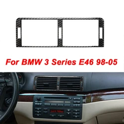 1Pc Air Vent Trim Auto Carbon Fiber Console Air Vent Sticker Trim for -BMW 3 Series E46 98-04 Car Interior Accessories