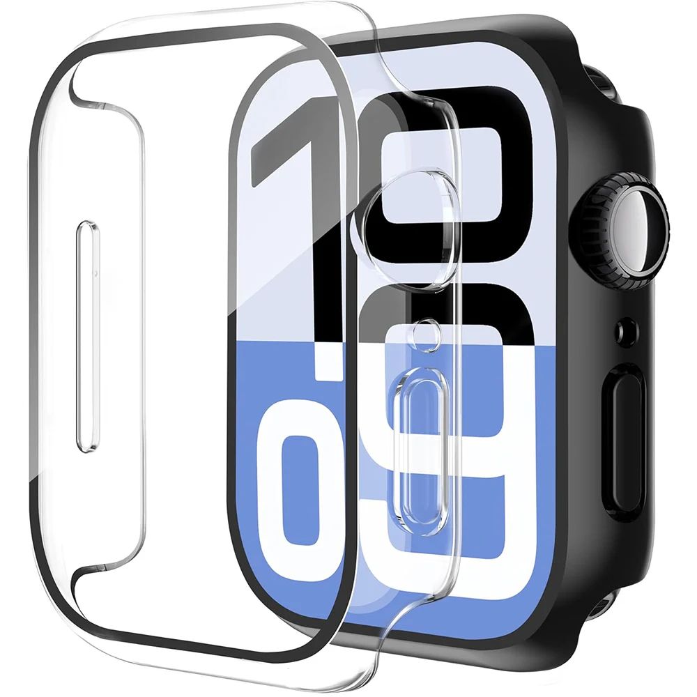 

Black Transparent Case Cover For Apple Watch Series 11 10 9 8 Ultra 3 SE 2 49MM 46MM 42MM 45MM 41MM Screen Protector Accessories