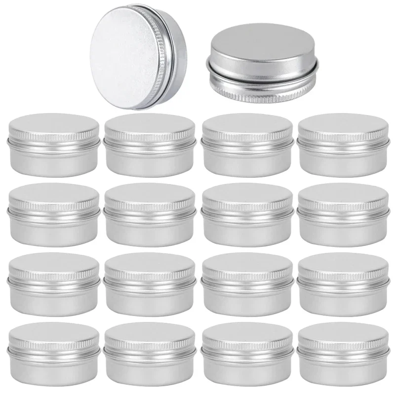 5Pcs Empty Jars To Fill 5/10/15/20/30/50/80/100g Aluminum Jars Tin Skincare Eye Cream Candle Jar with Lid latas de aluminio