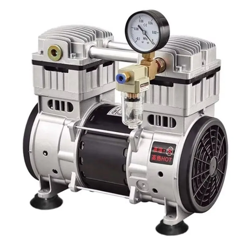 High Pressure AC Air Pump Double Piston Oil Free Vacuum Pump with Motor Air Compressor Pump Head