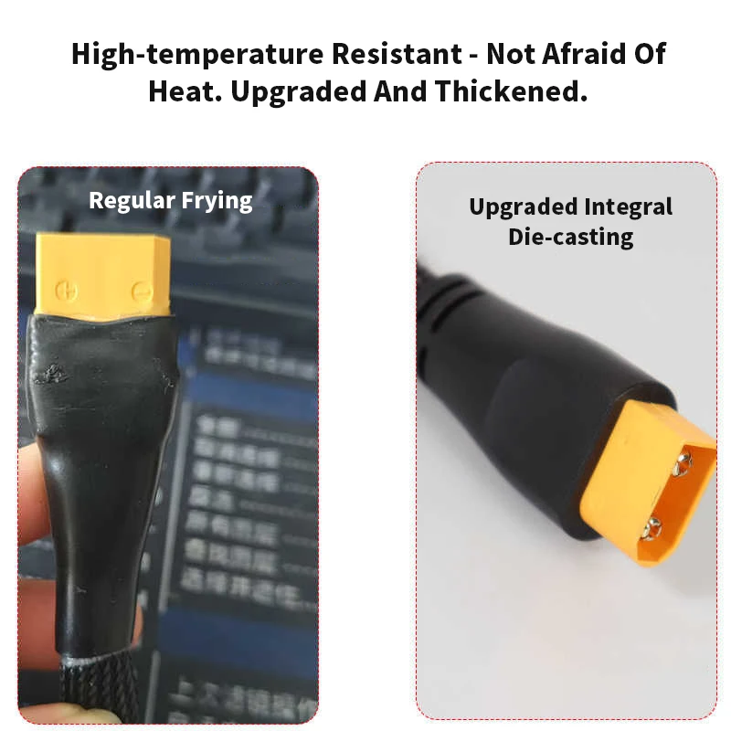 XT90 to 2+6 Discharge Cable 4 Square XT 60 Male Female Plug to 2+6 Plug Power Conversion Line 8Pin to XT90 Battery Power Wire