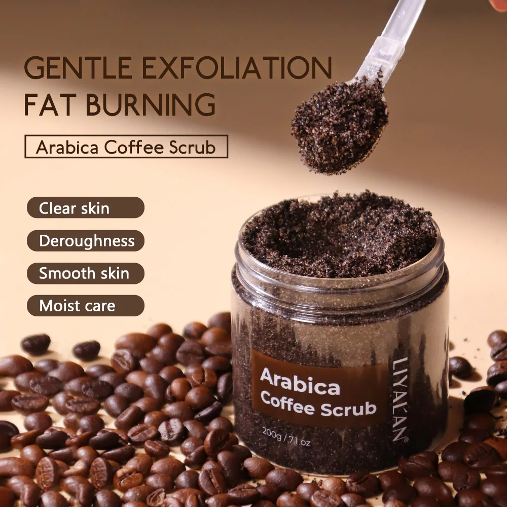 Arabica Coffee Exfoliating Scrub Remove Dead Skin Brighten Smooth Sea Salt Pore Cleaning Anti Cellulite Moisturizing Body Care