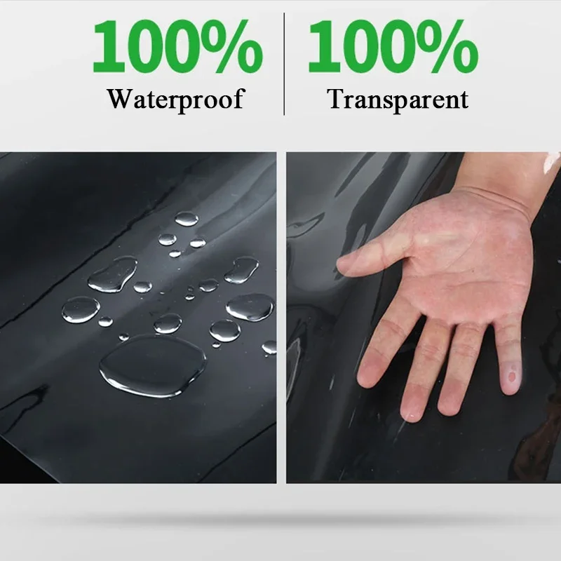 Customize 0.35mm/0.55mm Transparent Film Windows Balcony Rainproof Cloth Garden Succulent Plants Rain Cover PVC Tarpaulin