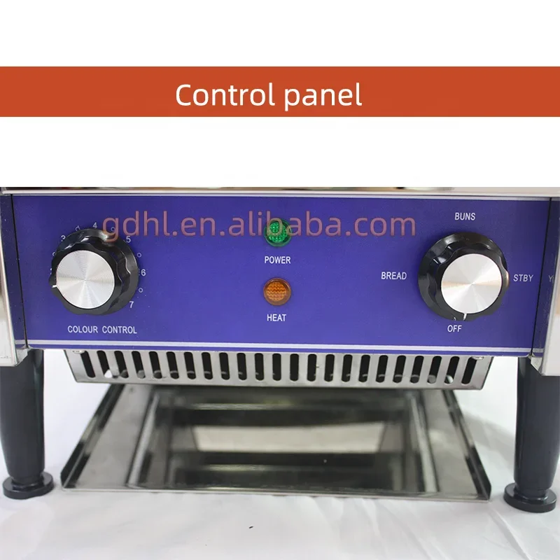 Bread Commercial Conveyor Toaster Hotel Restaurant Kitchen Food Equipment hine Silver Stainless Steel Support HL 220