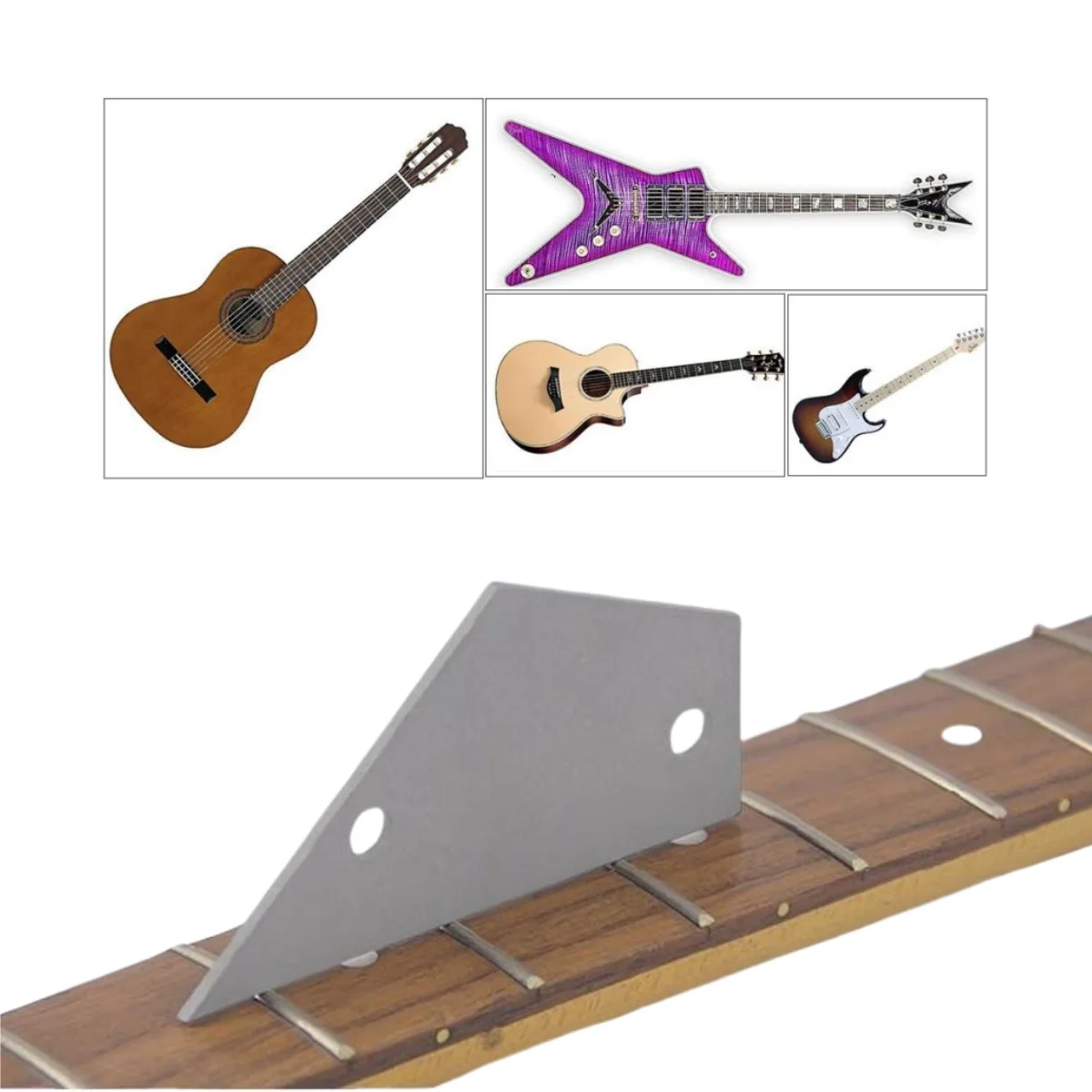 Multi-Function String Action Gauge & Leveling Ruler: Essential Tool for Guitar Luthiers, Acoustic & Electric Guitars,