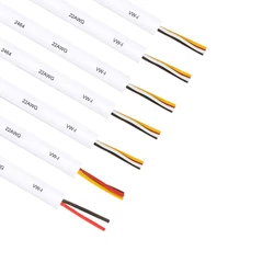 2 Core LED Extension Cable 28 26 24 22 20 18 AWG 3 4 Conductor 12V Electronic Wire Round Power Cable For Automotive Car Lighting