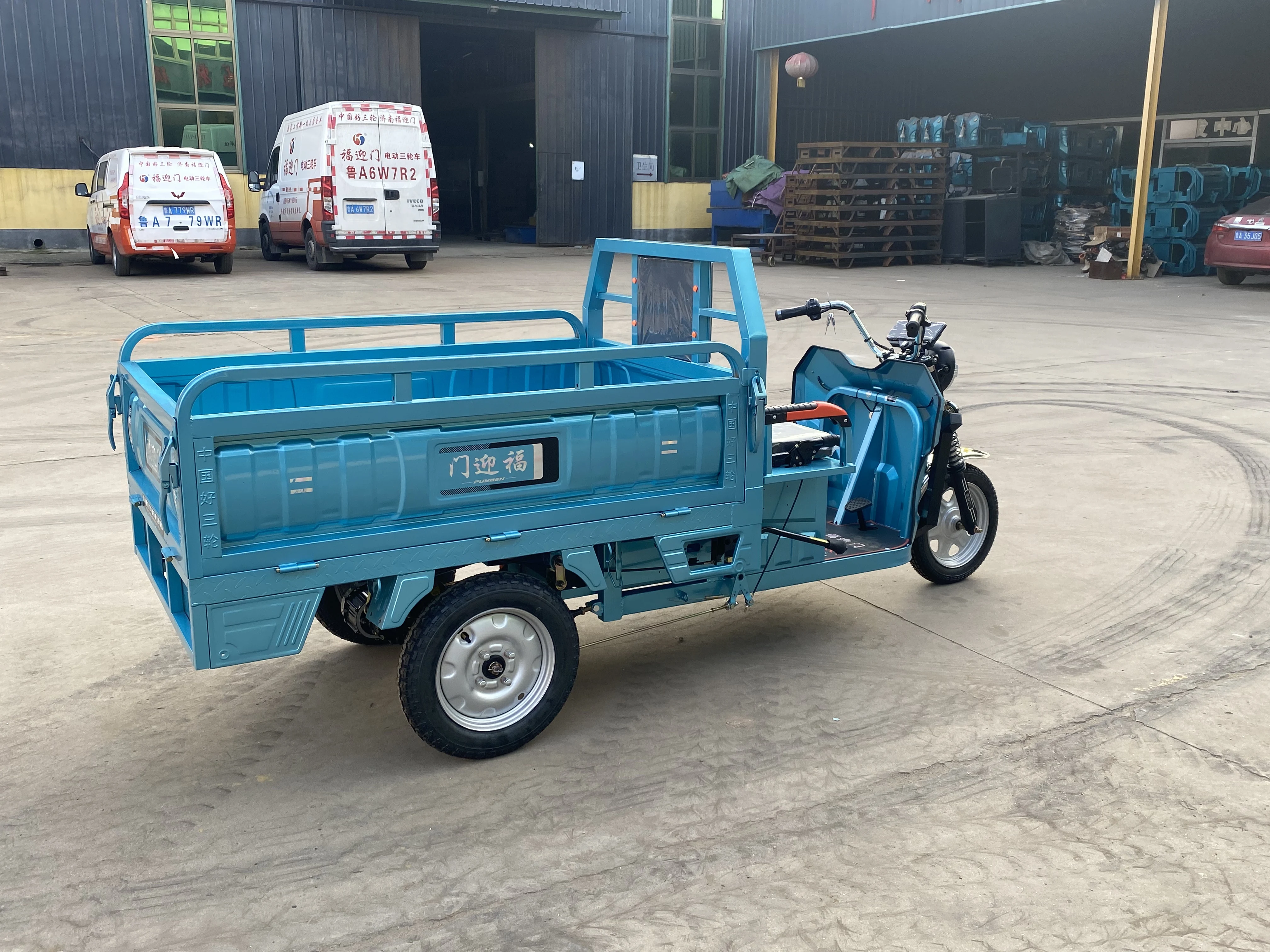 Electric Cargo Motorcycle And Efficient Transport Trike