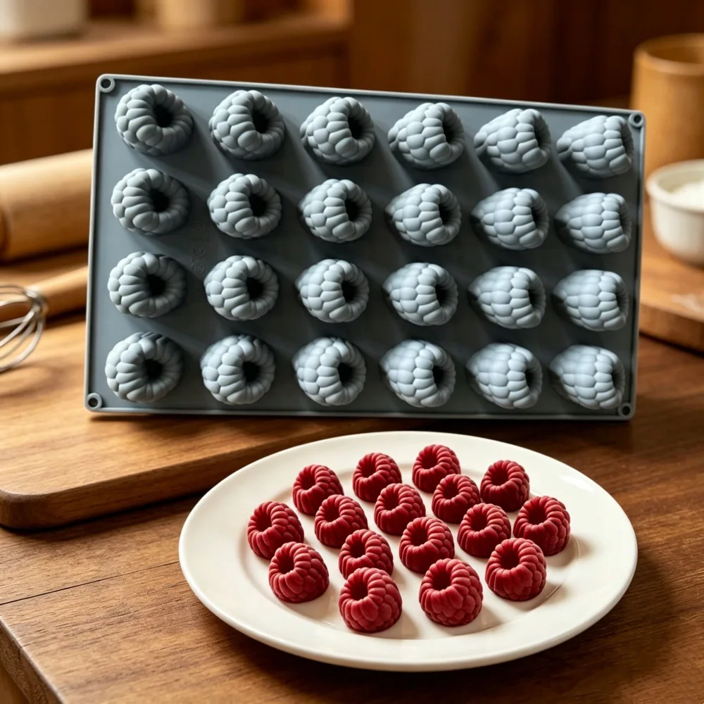 Simulated Raspberry Mousse Mold DIY Home French Dessert Raspberry Chocolate Silicone Baking Mold