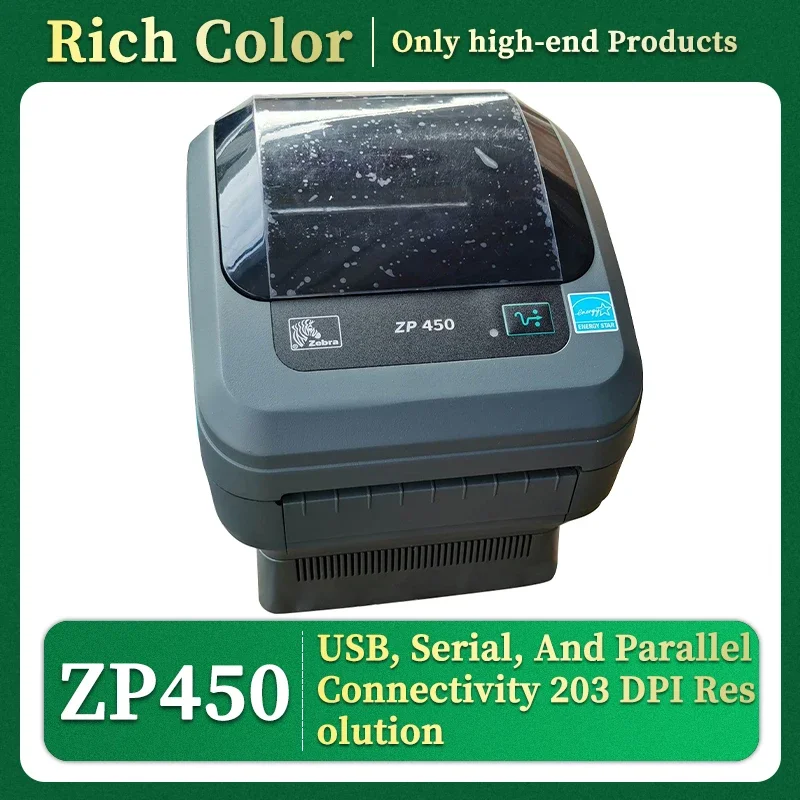 ZP450 (ZP 450) Label Thermal Printer Bar Code Printer For Zebra | USB, Serial, And Parallel Connectivity 203 DPI Resolution