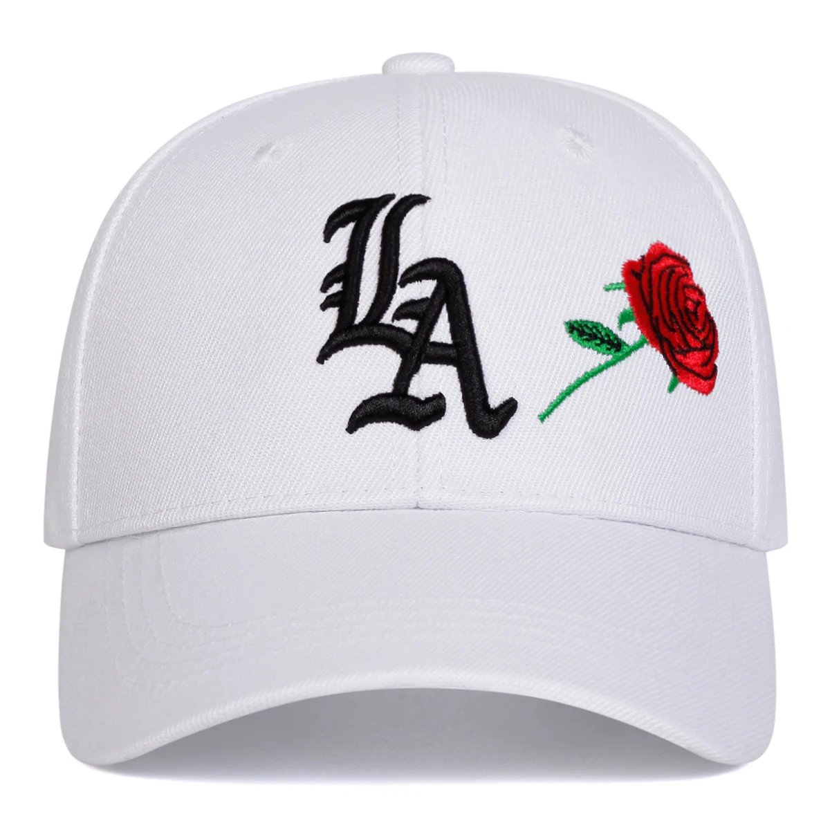 للجنسين القوطي LA روز التطريز قبعات البيسبول الربيع والخريف في الهواء الطلق قابل للتعديل قبعات عادية واقية من الشمس قبعة قبعة رياضية